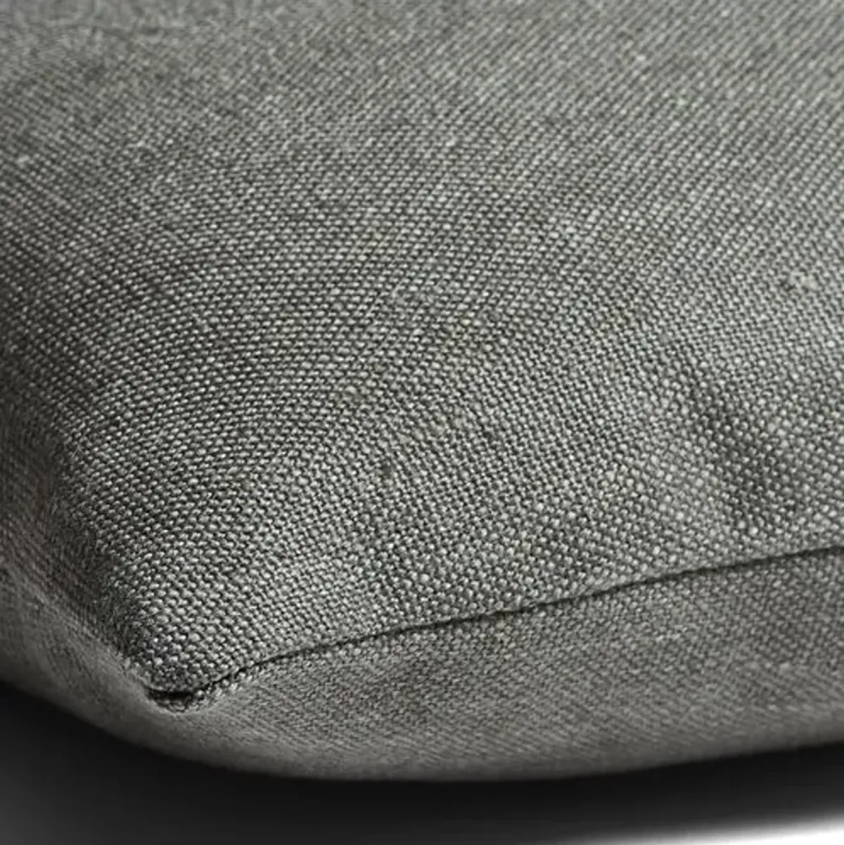 Ada Long Lumbar Pillow - Charcoal Linen