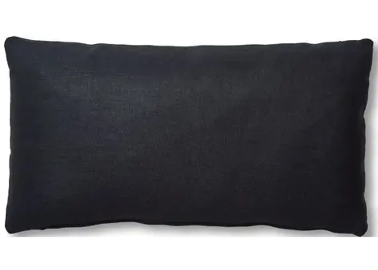 Ada Long Lumbar Pillow - Black Linen