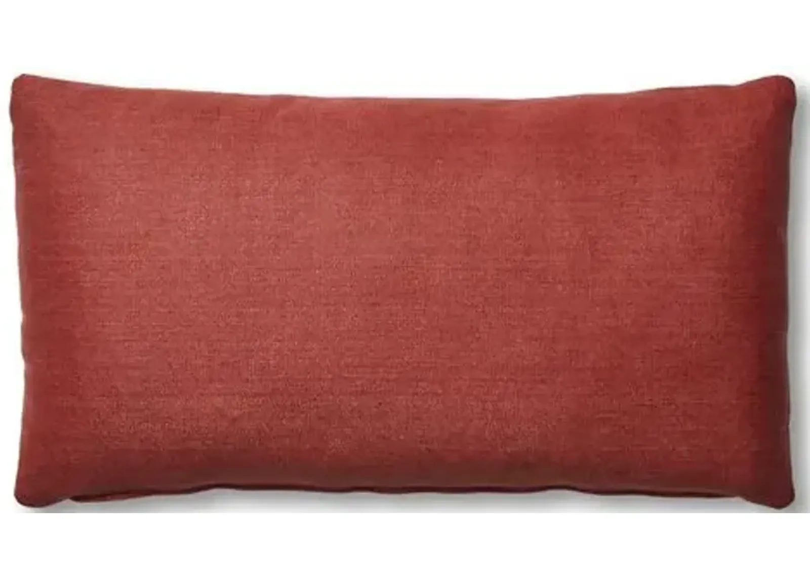 Ada Long Lumbar Pillow - Rust Linen