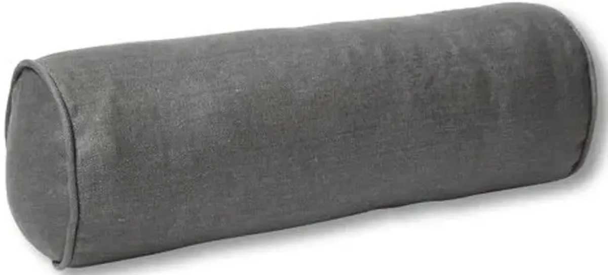 Anne Bolster Pillow - Charcoal Linen