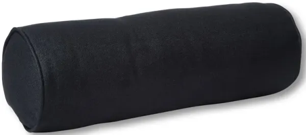 Anne Bolster Pillow, Black Linen