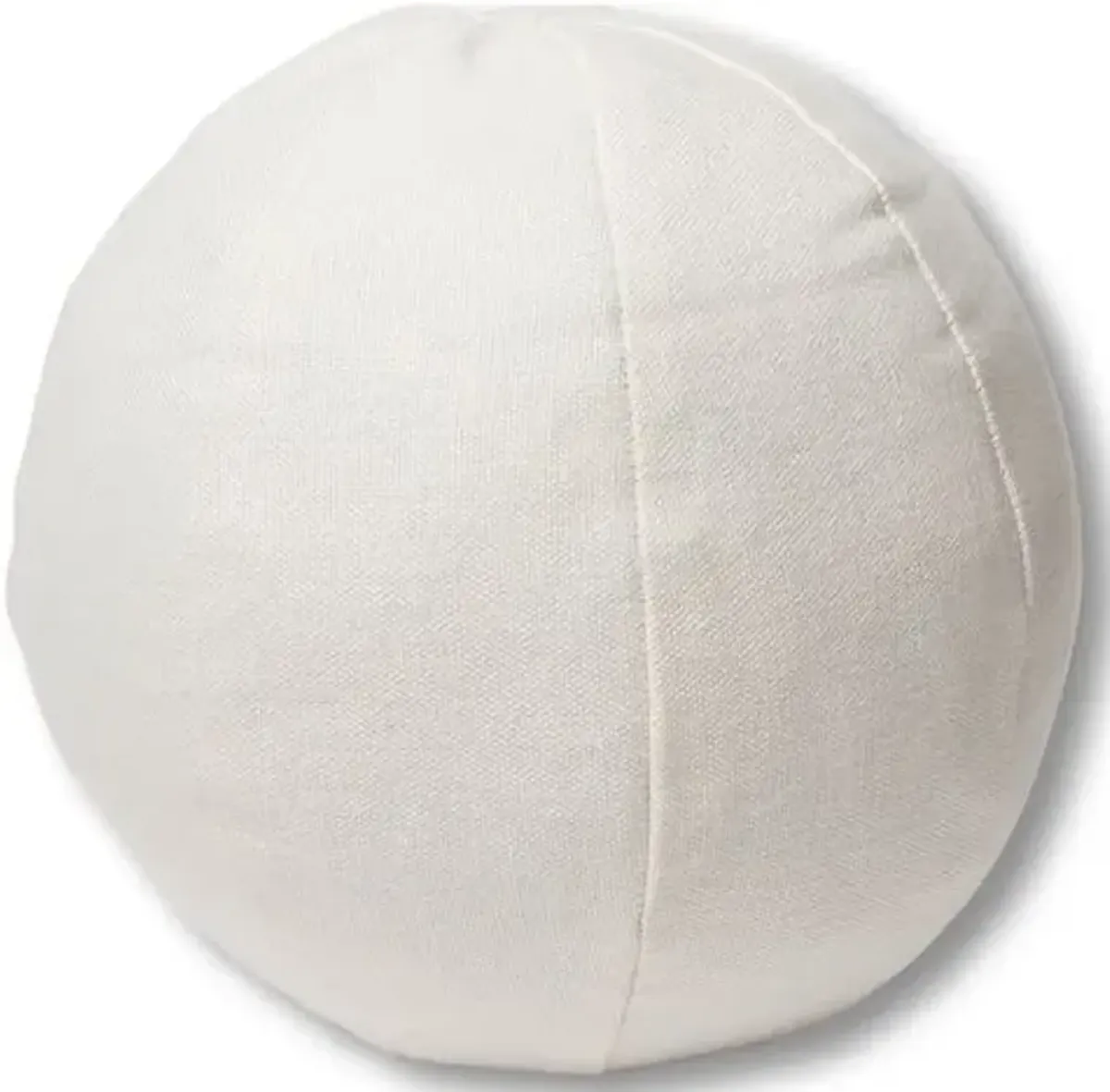 Emma 11x11 Ball Pillow - White Linen