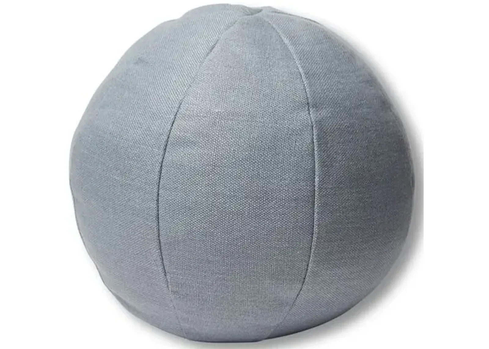 Emma 11x11 Ball Pillow - Smoky Blue Linen