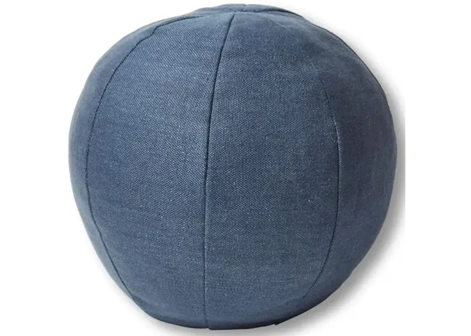 Emma 11x11 Ball Pillow - Navy Linen