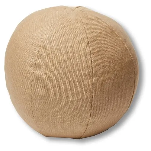 Emma 11x11 Ball Pillow - Hemp Linen