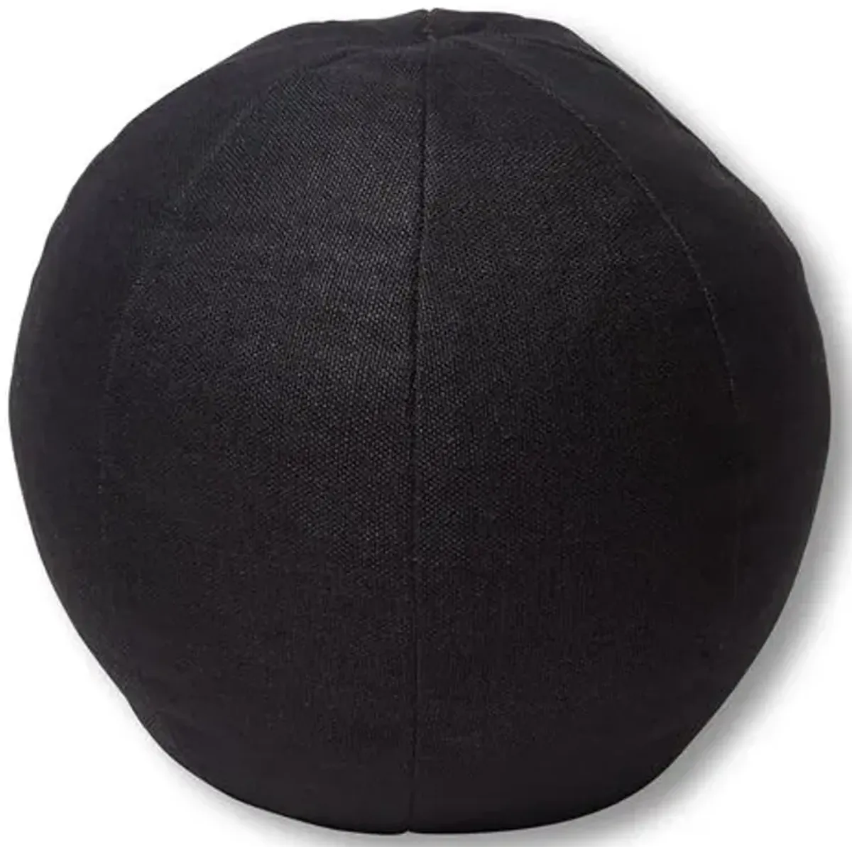 Emma 11x11 Ball Pillow - Black Linen