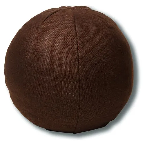 Emma 11x11 Ball Pillow - Walnut Linen