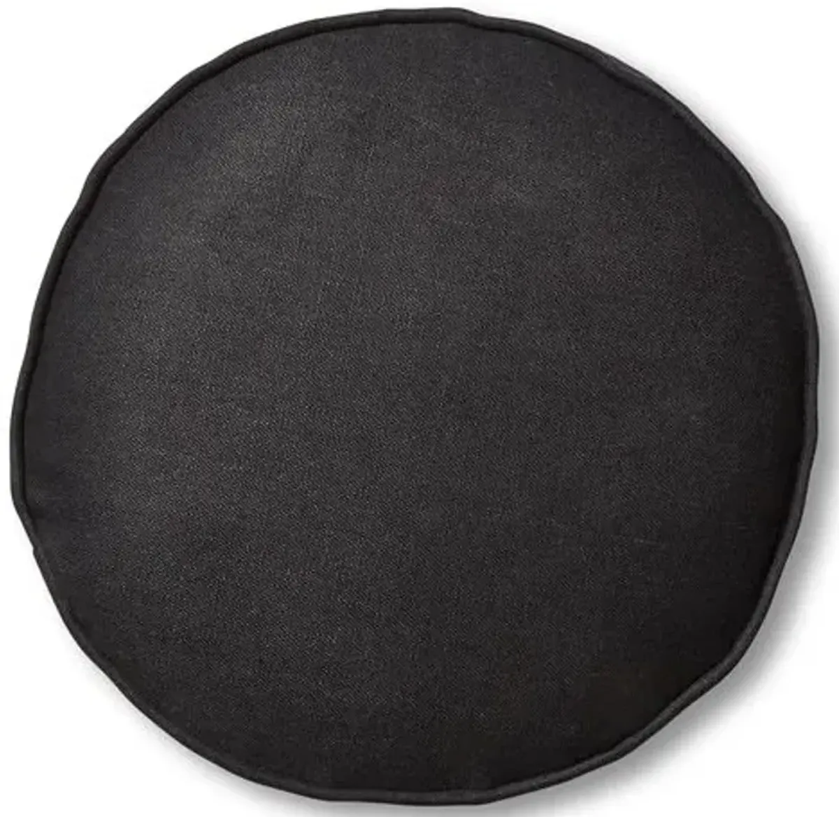 Claire 16x16 Disc Pillow - Black Linen