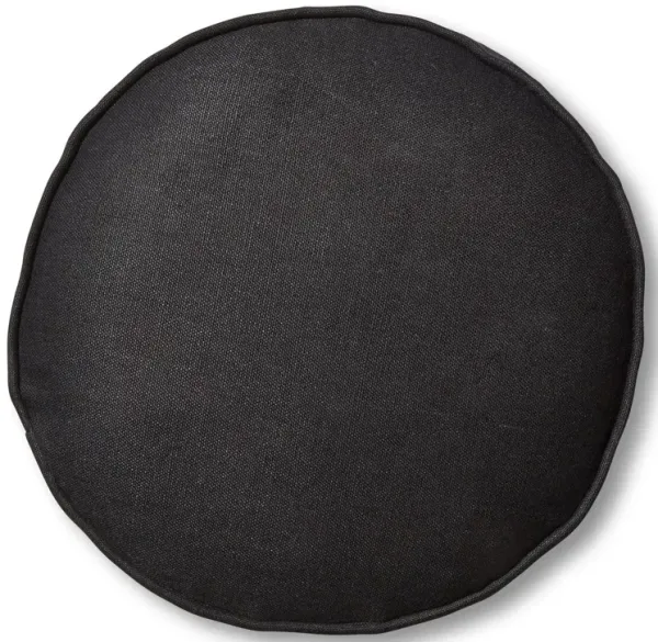 Claire 16x16 Disc Pillow - Black Linen