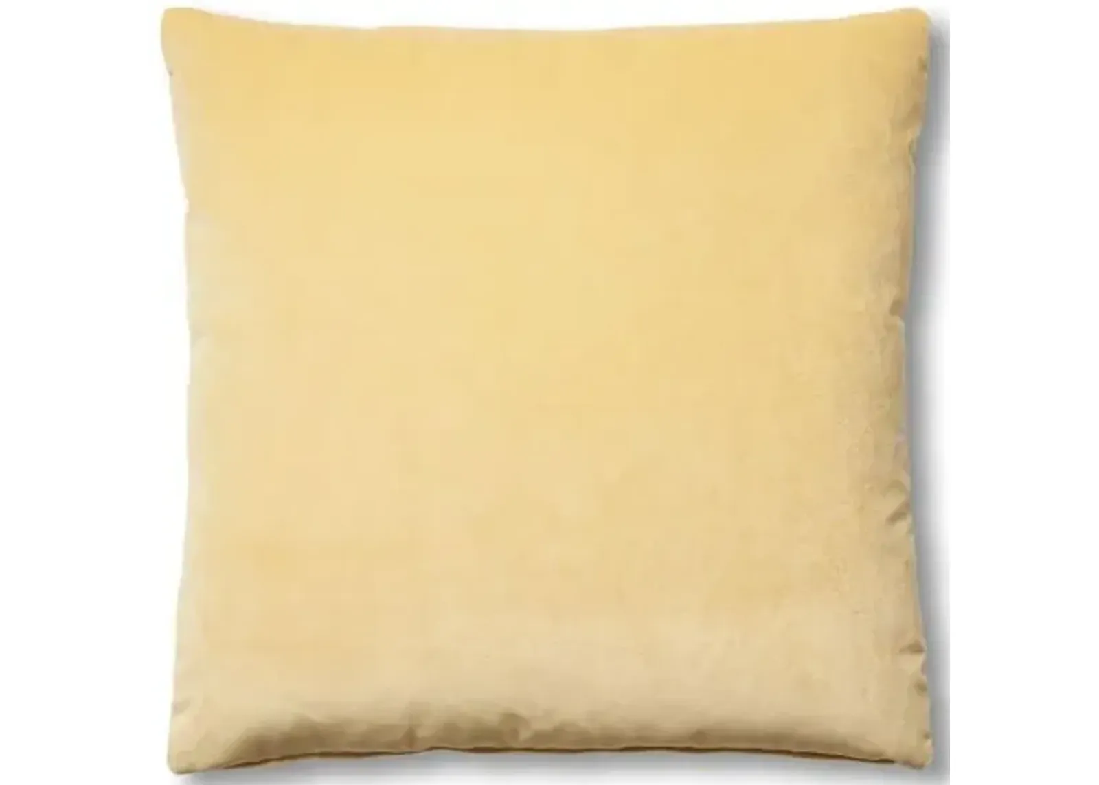 Hazel Pillow - Canary Velvet