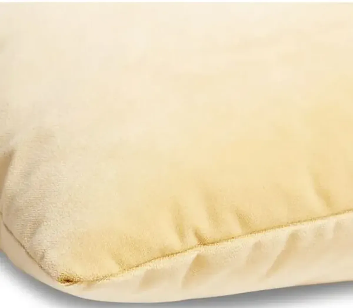 Hazel Pillow - Canary Velvet