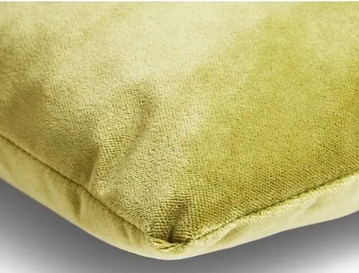 Hazel Pillow - Chartreuse Velvet