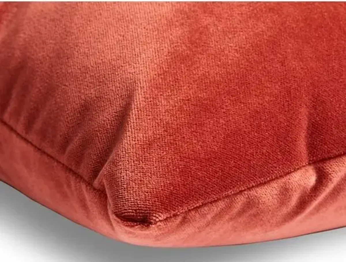 Hazel Pillow - Rust Velvet