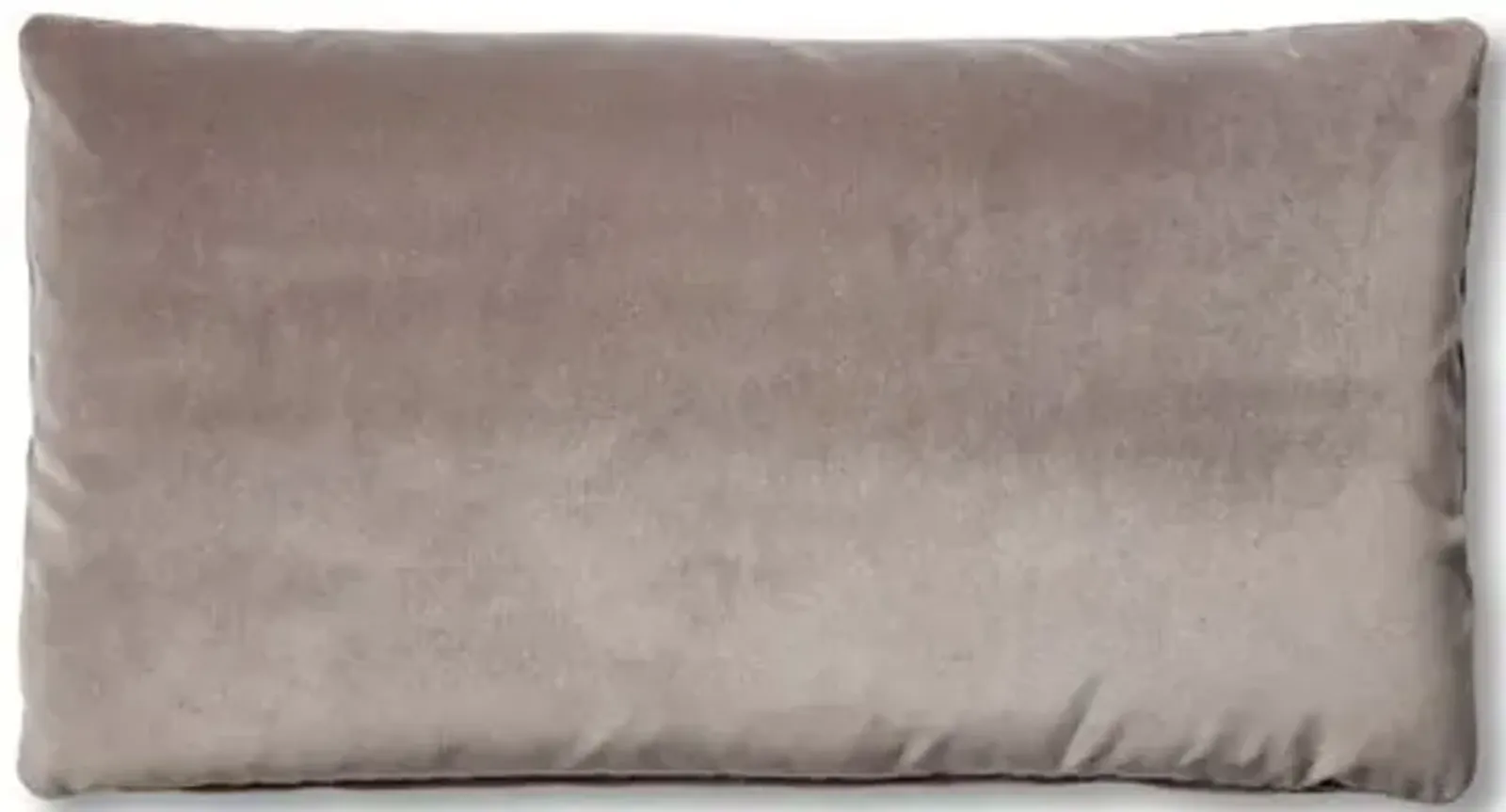 Ada Long Lumbar Pillow - Light Gray Velvet