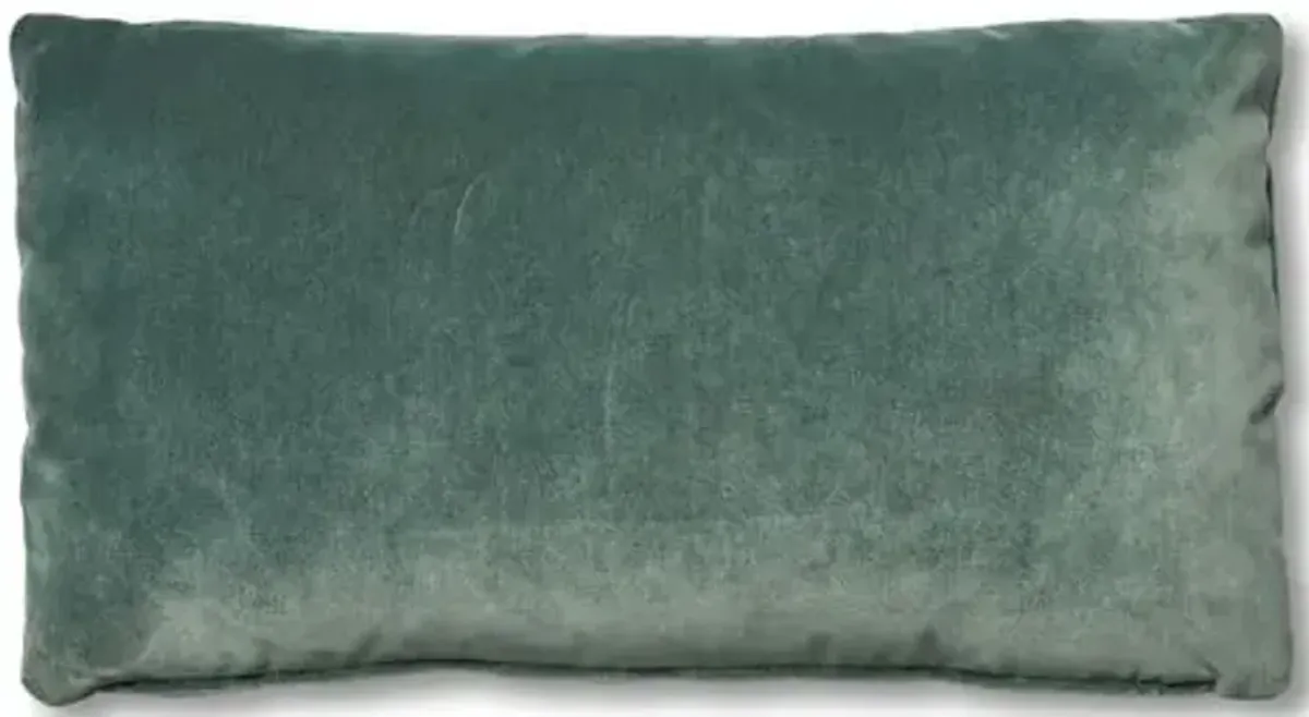 Ada Long Lumbar Pillow - Jade Velvet