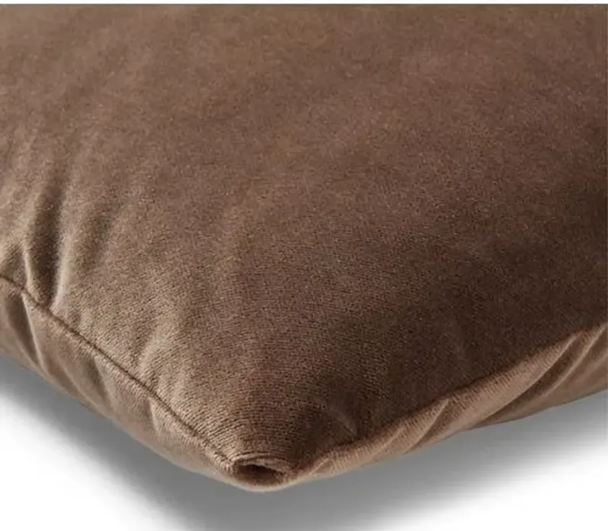 Ada Long Lumbar Pillow - Café Velvet