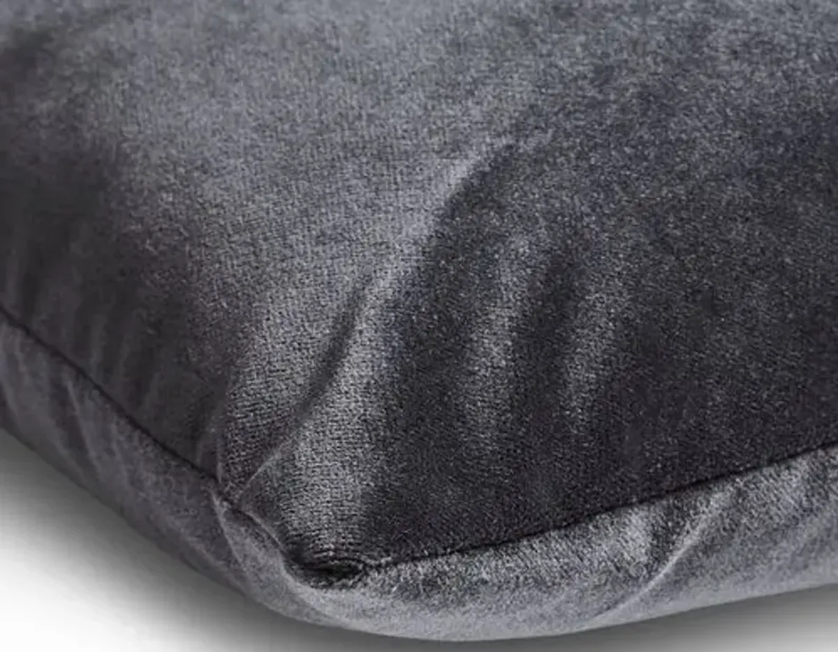 Ada Long Lumbar Pillow - Ebony Velvet