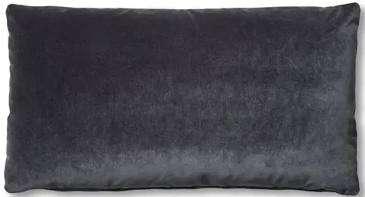 Ada Long Lumbar Pillow - Ebony Velvet