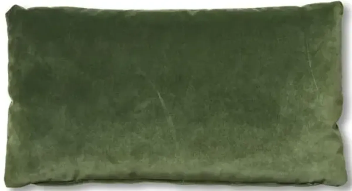 Ada Long Lumbar Pillow - Emerald Velvet