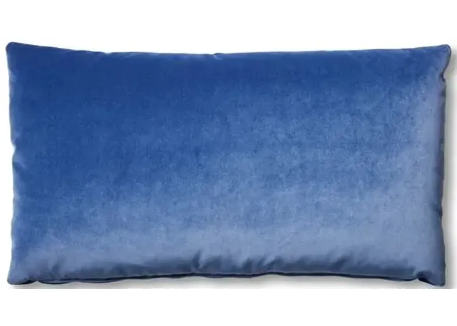 Ada Long Lumbar Pillow - Cobalt Velvet