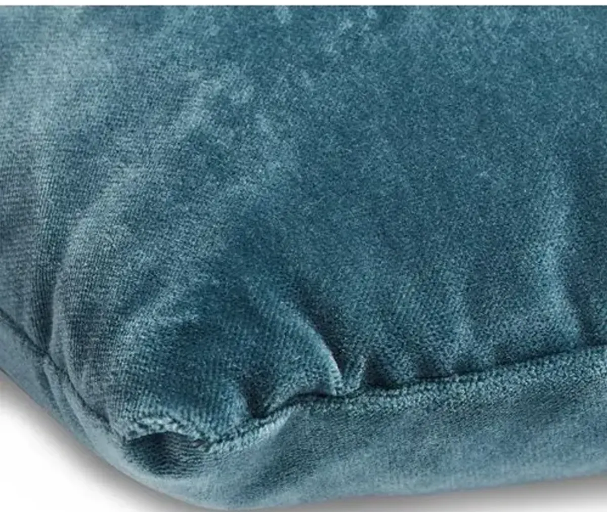 Ada Long Lumbar Pillow - Teal Velvet