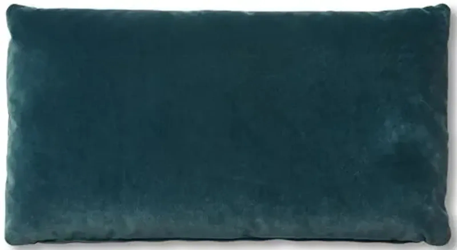 Ada Long Lumbar Pillow - Teal Velvet