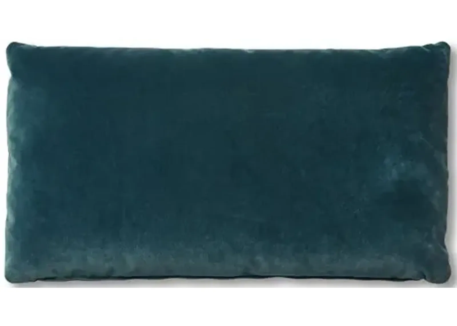 Ada Long Lumbar Pillow - Teal Velvet