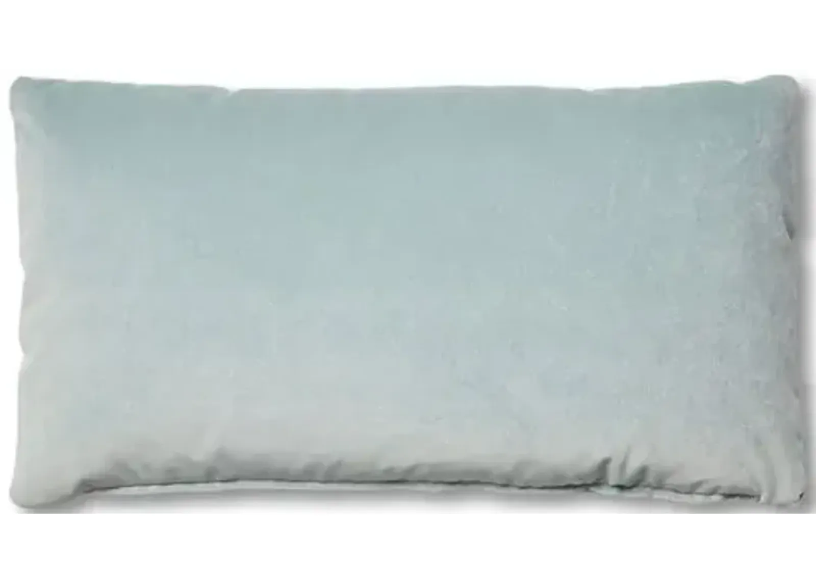 Ada Long Lumbar Pillow - Sky Blue Velvet