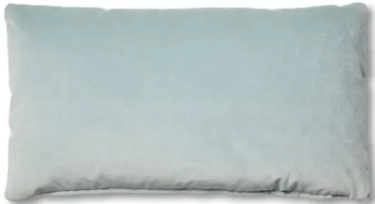 Ada Long Lumbar Pillow - Sky Blue Velvet