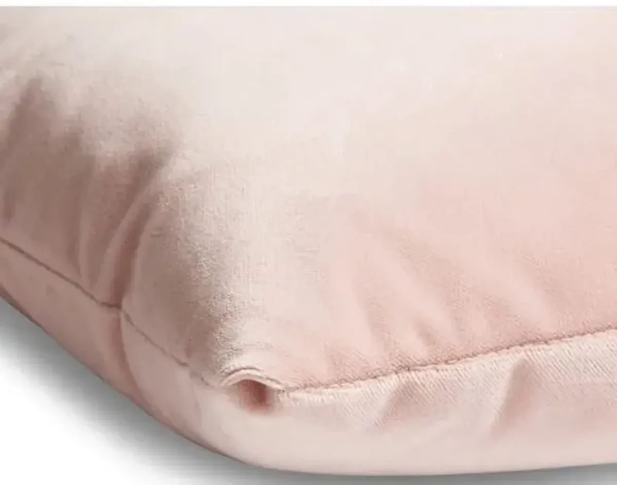 Ada Long Lumbar Pillow - Mauve Velvet