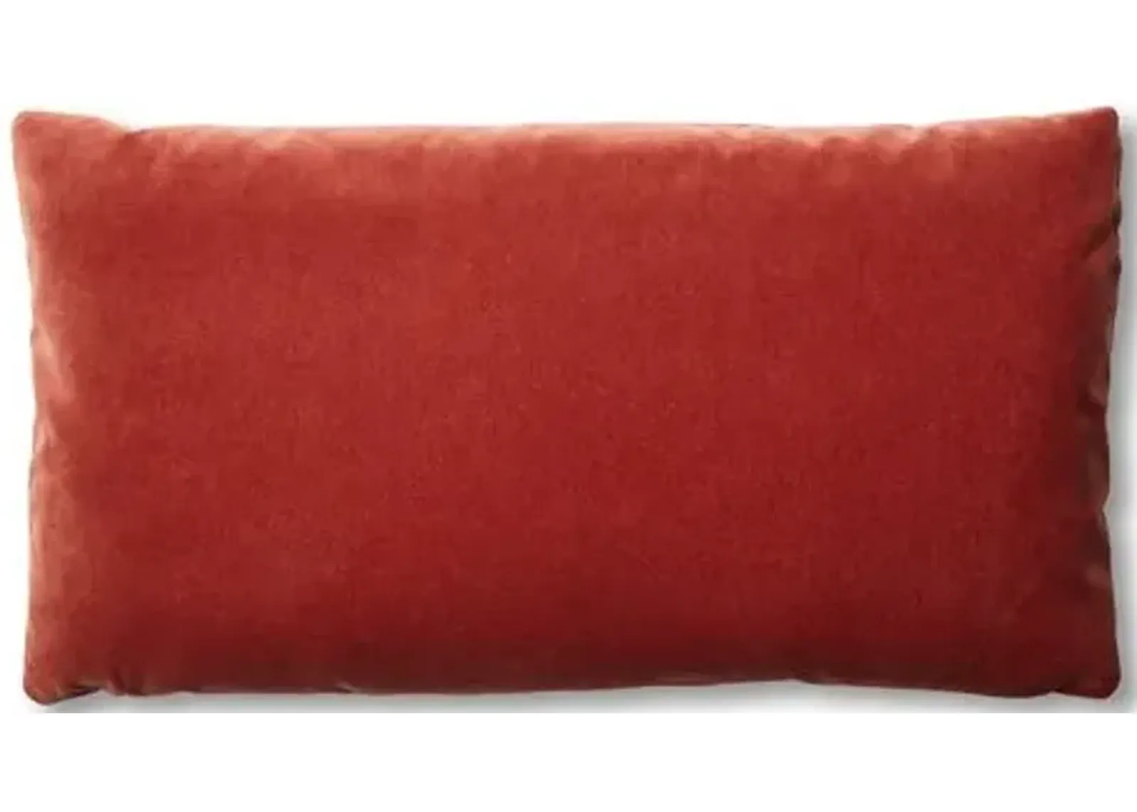 Ada Long Lumbar Pillow - Rust Velvet