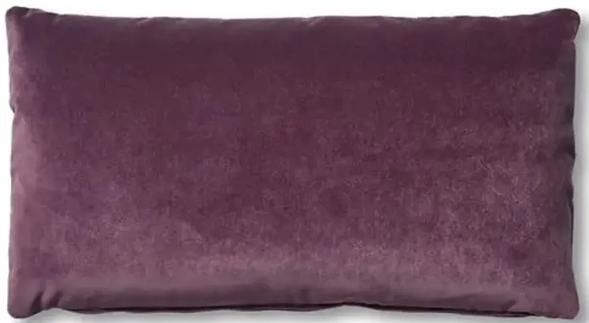 Ada Long Lumbar Pillow - Fig Velvet