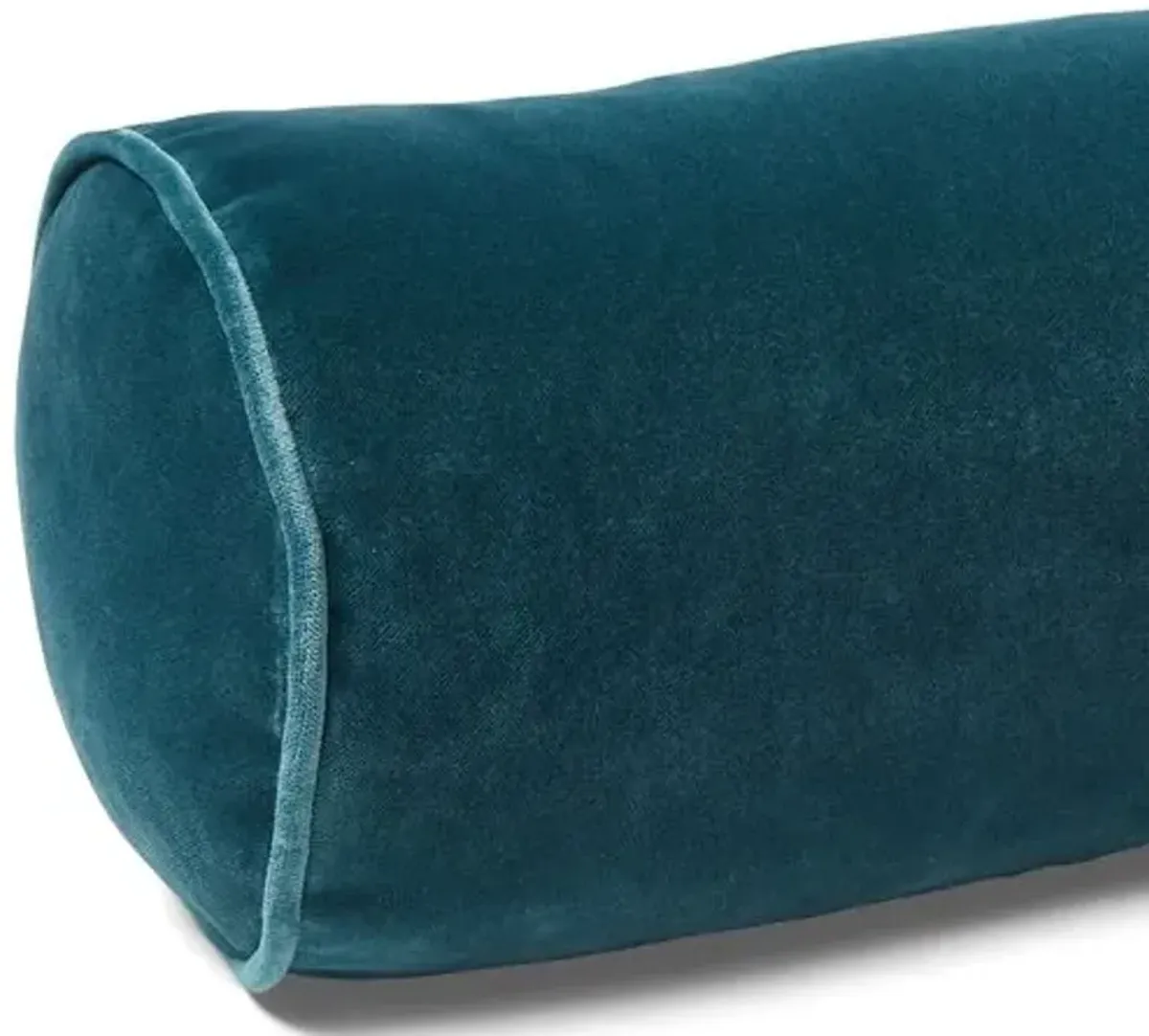 Anne Bolster Pillow - Teal Velvet