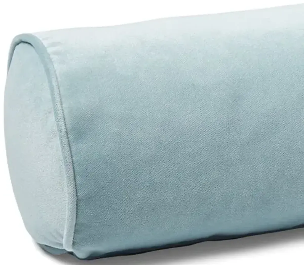 Anne Bolster Pillow - Sky Blue Velvet