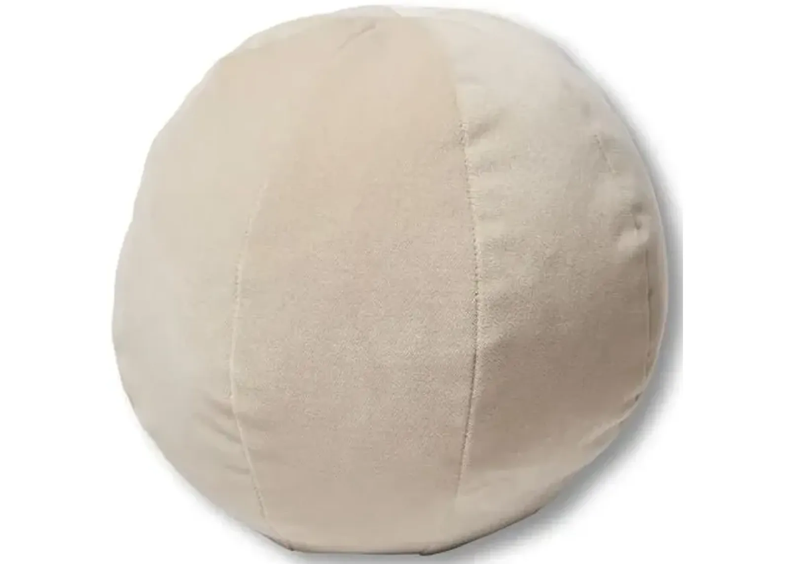 Emma 11x11 Ball Pillow - Bisque Velvet