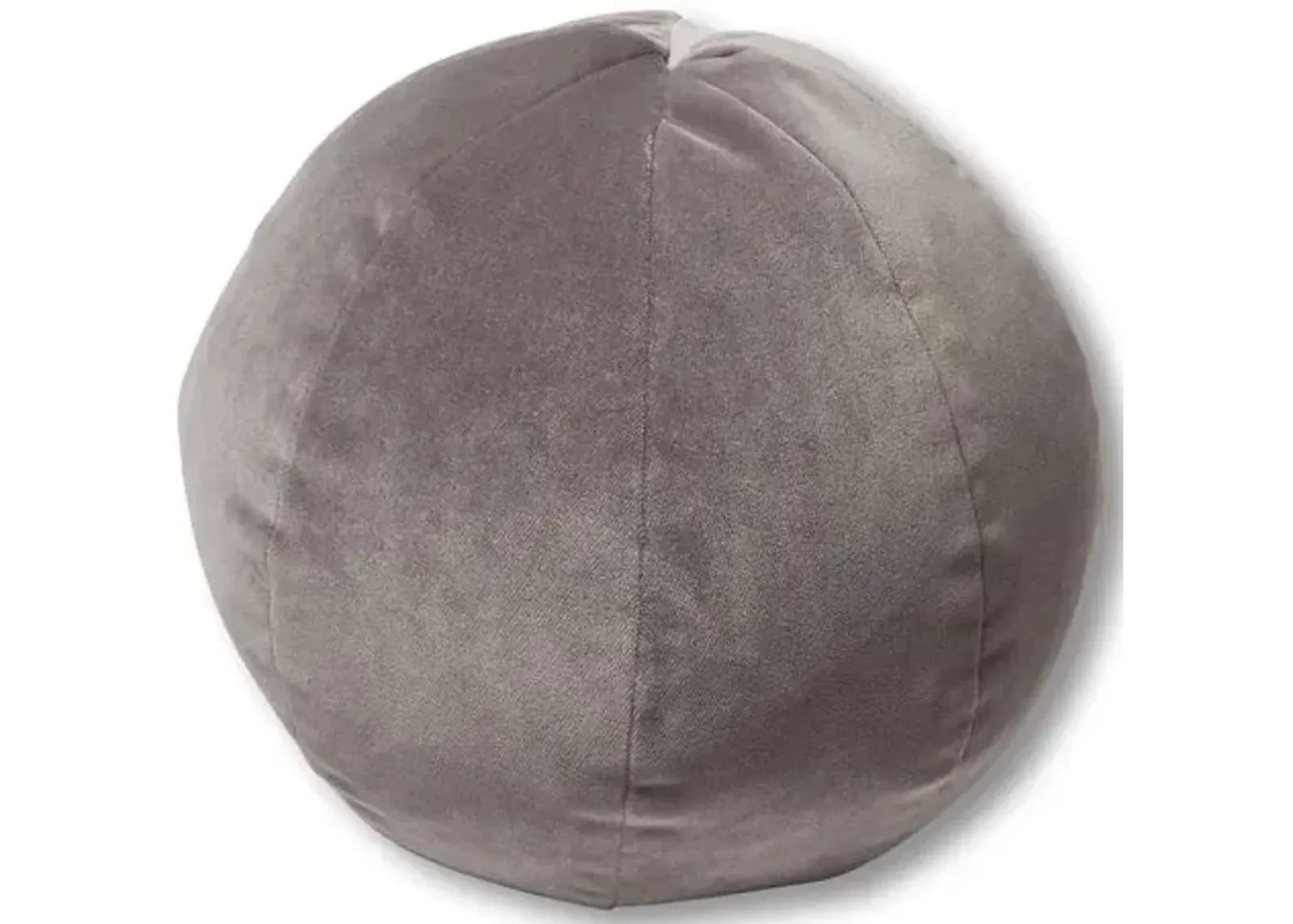 Emma 11x11 Ball Pillow - Light Gray Velvet