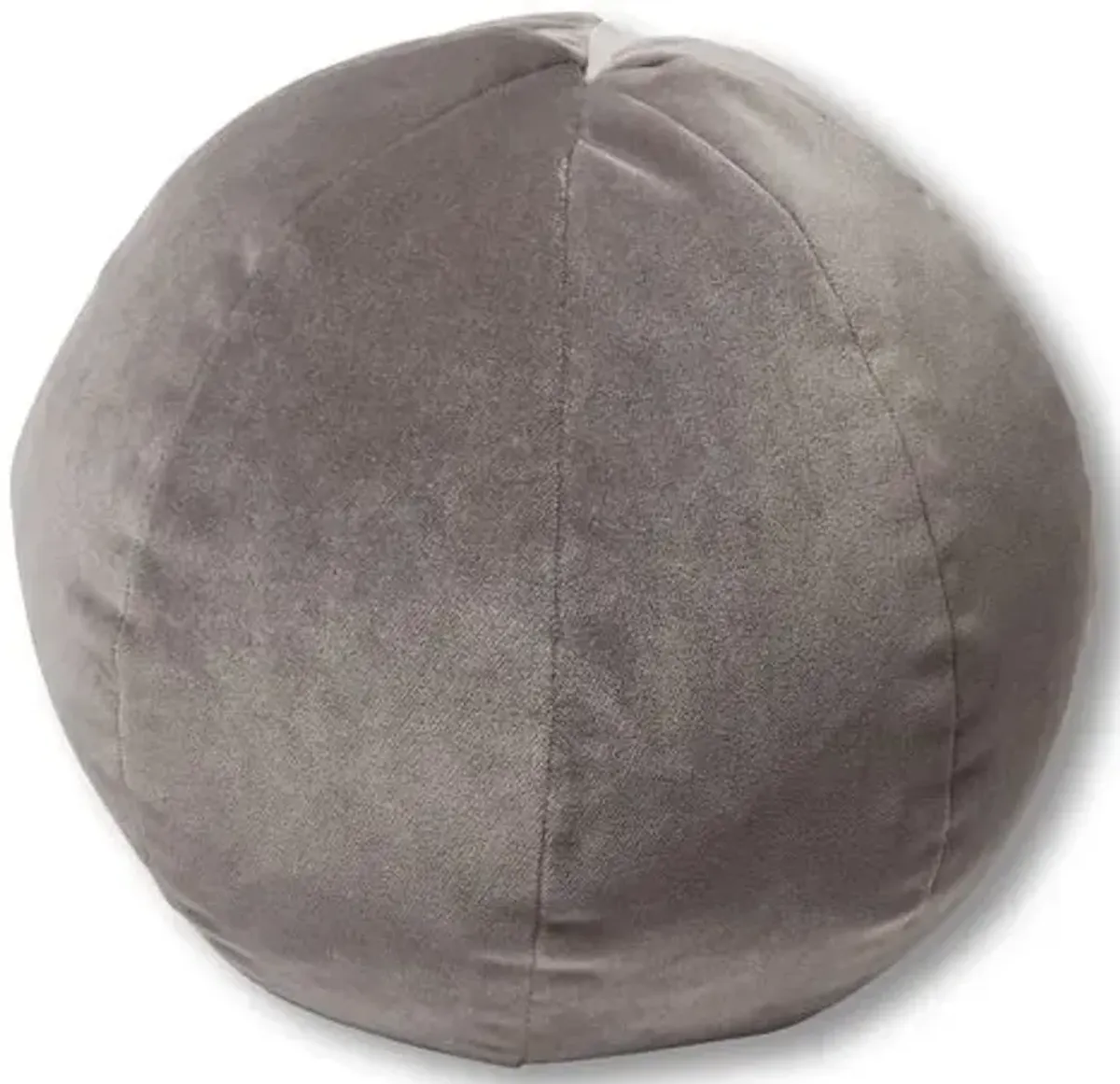 Emma 11x11 Ball Pillow - Light Gray Velvet