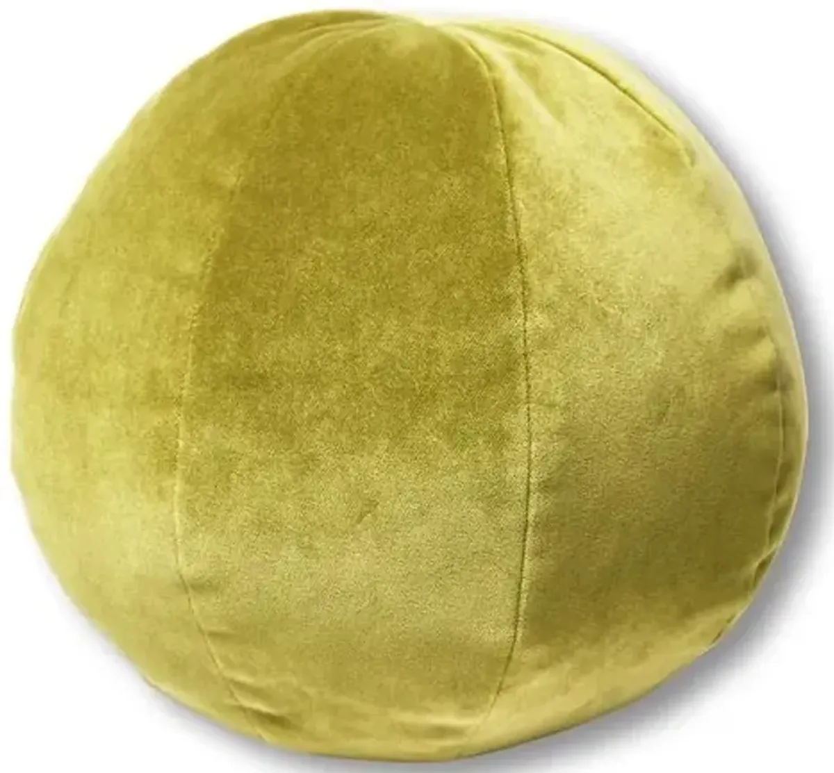 Emma 11x11 Ball Pillow - Chartreuse Velvet