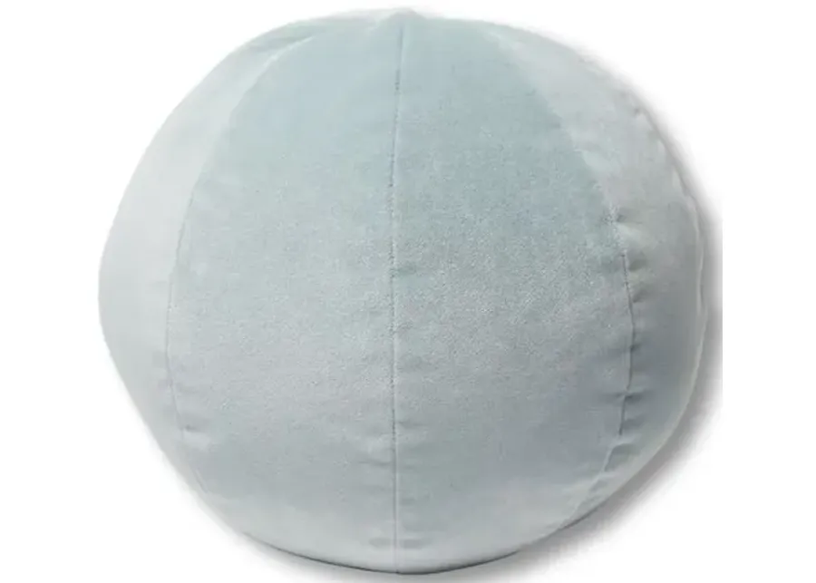 Emma 11x11 Ball Pillow - Sky Blue Velvet