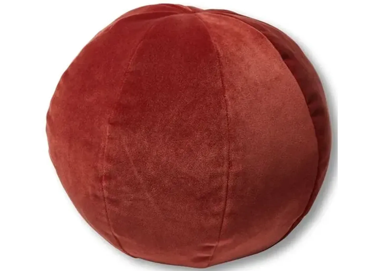 Emma 11x11 Ball Pillow - Rust Velvet