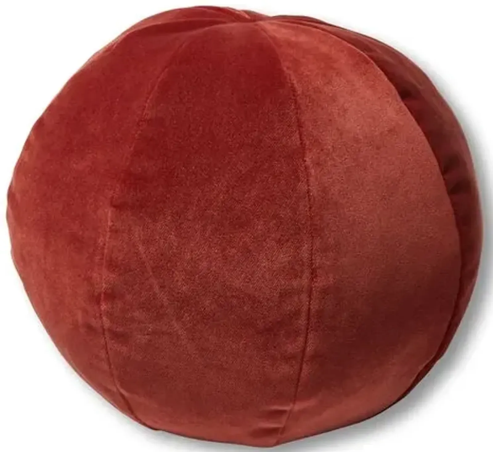 Emma 11x11 Ball Pillow - Rust Velvet