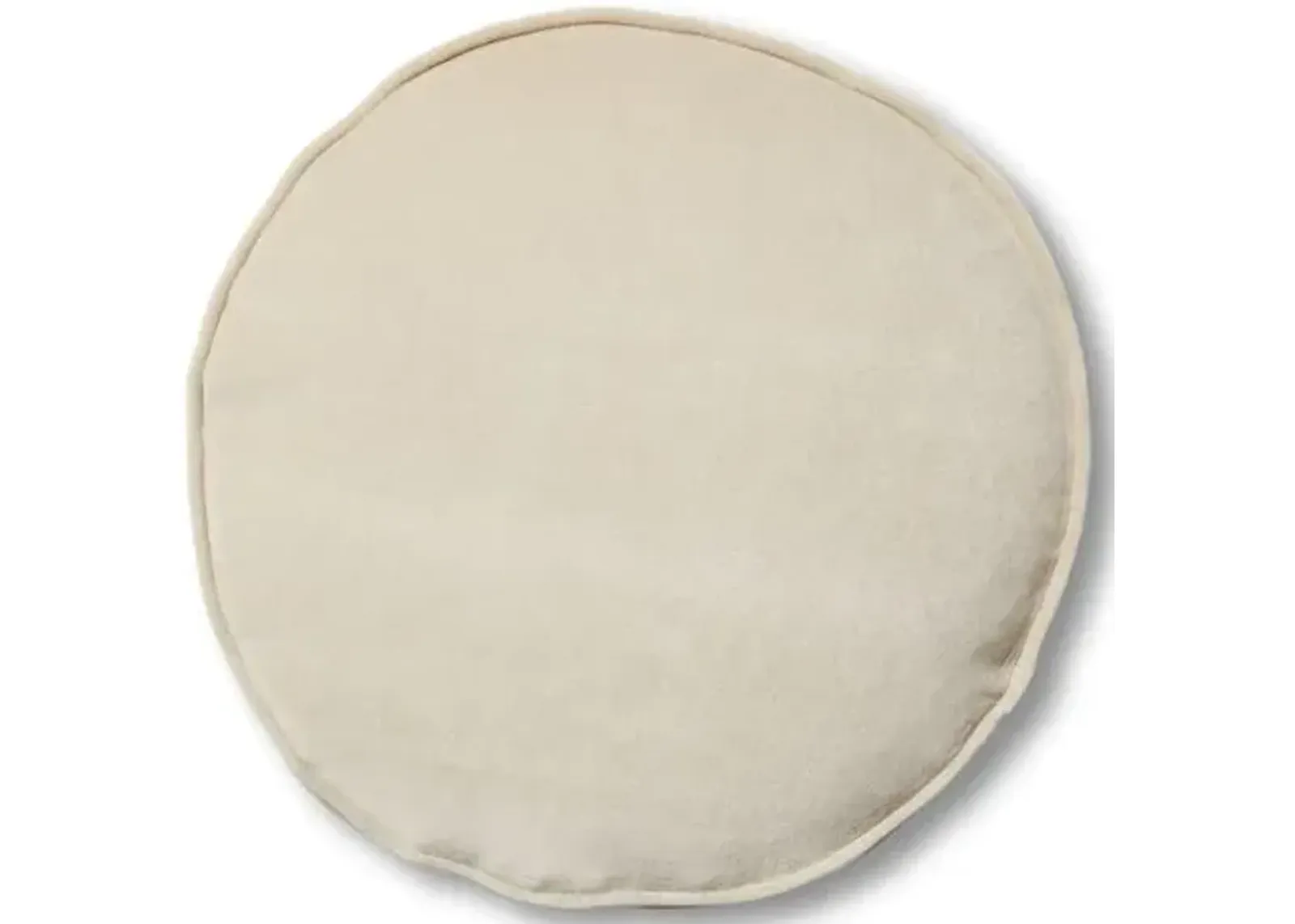 Claire 16x16 Disc Pillow - Bisque Velvet