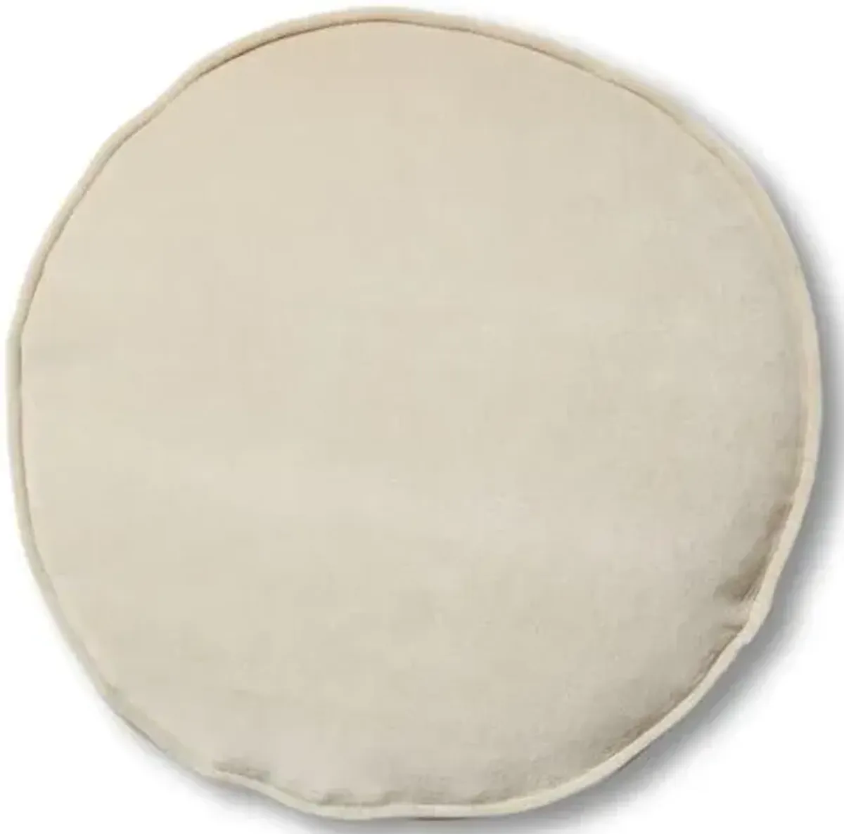 Claire 16x16 Disc Pillow - Bisque Velvet