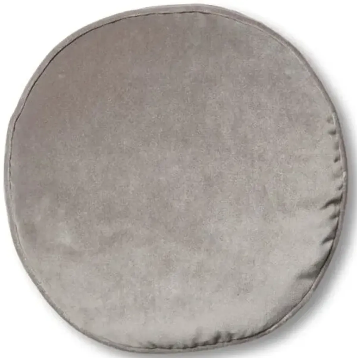 Claire 16x16 Disc Pillow - Light Gray Velvet