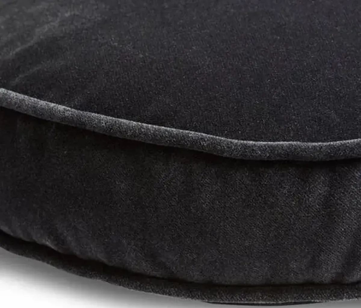 Claire 16x16 Disc Pillow - Ebony Velvet