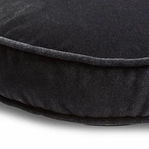 Claire 16x16 Disc Pillow - Ebony Velvet