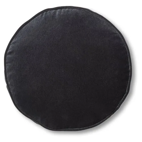 Claire 16x16 Disc Pillow - Ebony Velvet