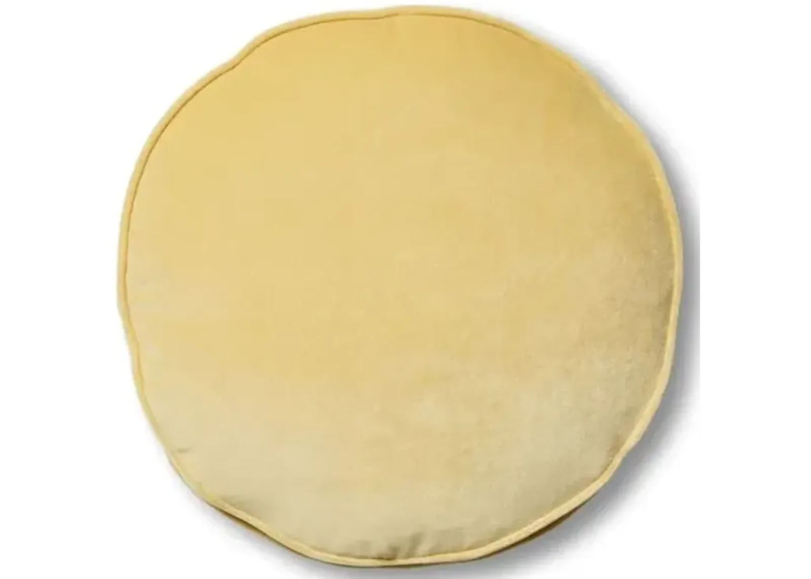 Claire 16x16 Disc Pillow - Canary Velvet