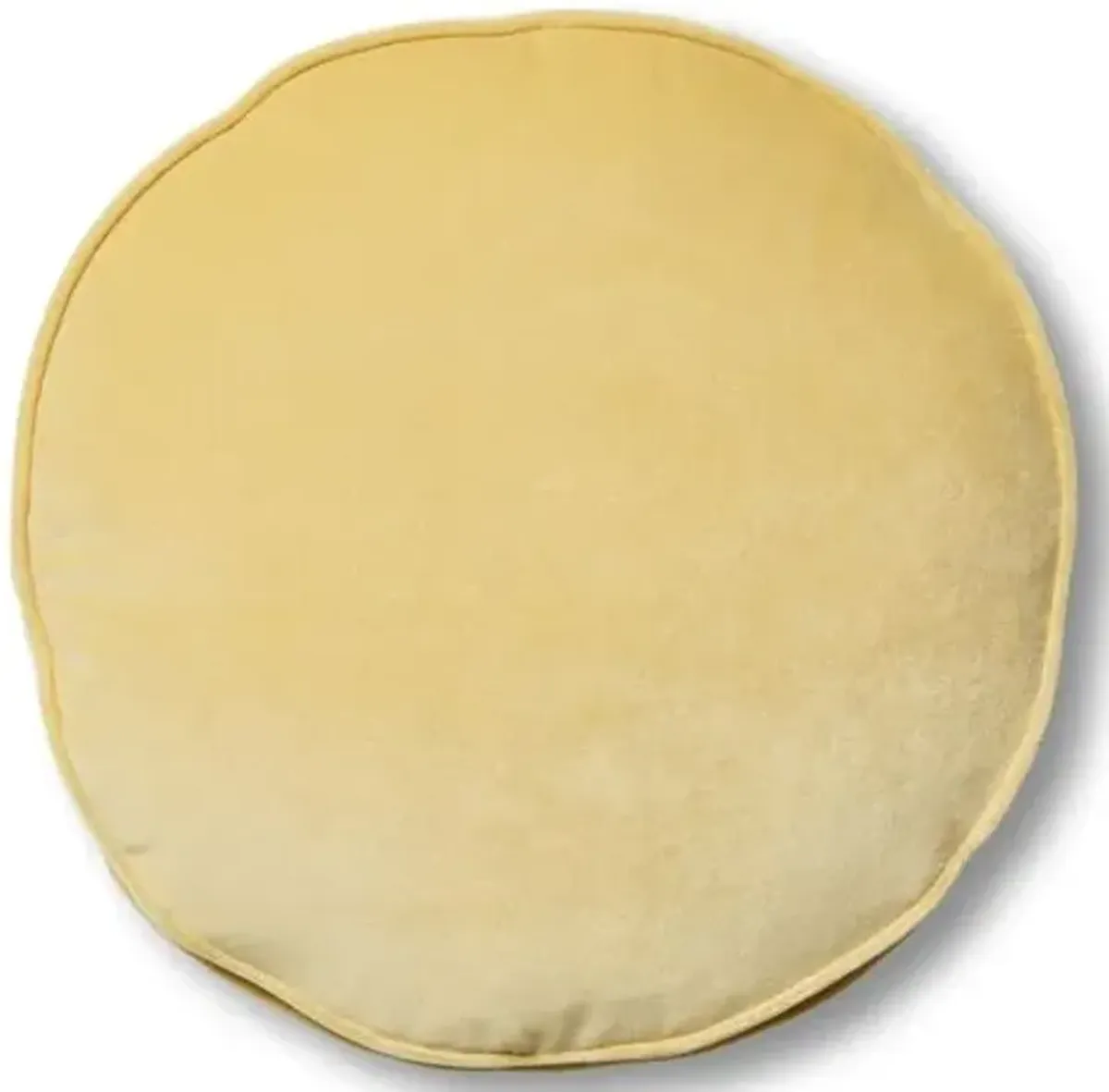 Claire 16x16 Disc Pillow - Canary Velvet