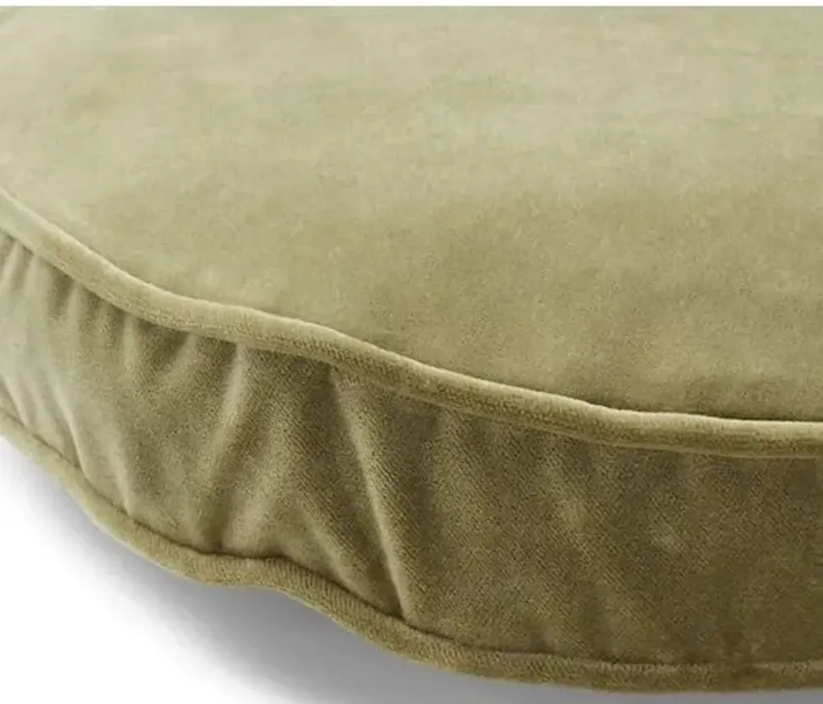 Claire 16x16 Disc Pillow - Moss Velvet